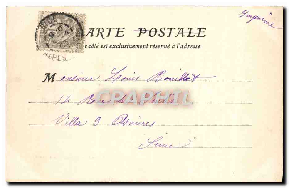 CPA Nice Le Marche aux Fleurs Cours Saleya TOP — Rückseite