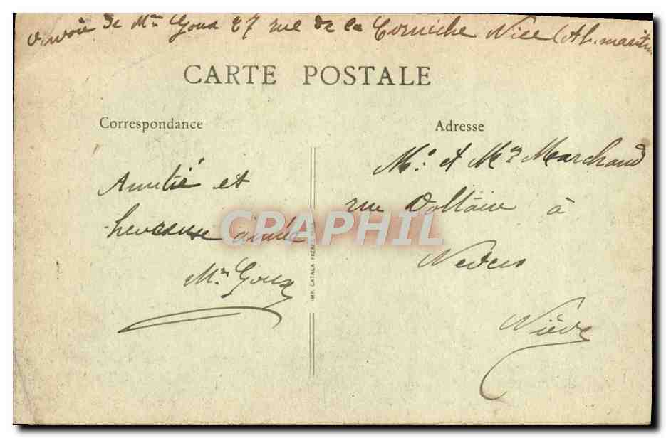 CPA Nice Vue generale  — Verso