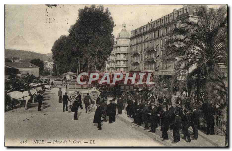 NICE — Place de la Gare — LL. — N° 916 - Vorderseite