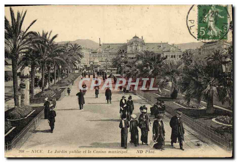 CPA Nice Le Jardin Public et le Casino Municipal 
