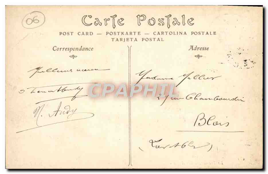 CPA Nice La Promenade des Anglais  — Rückseite