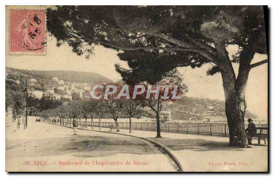 CPA Nice Boulevard de l'Imperatrice de Russie