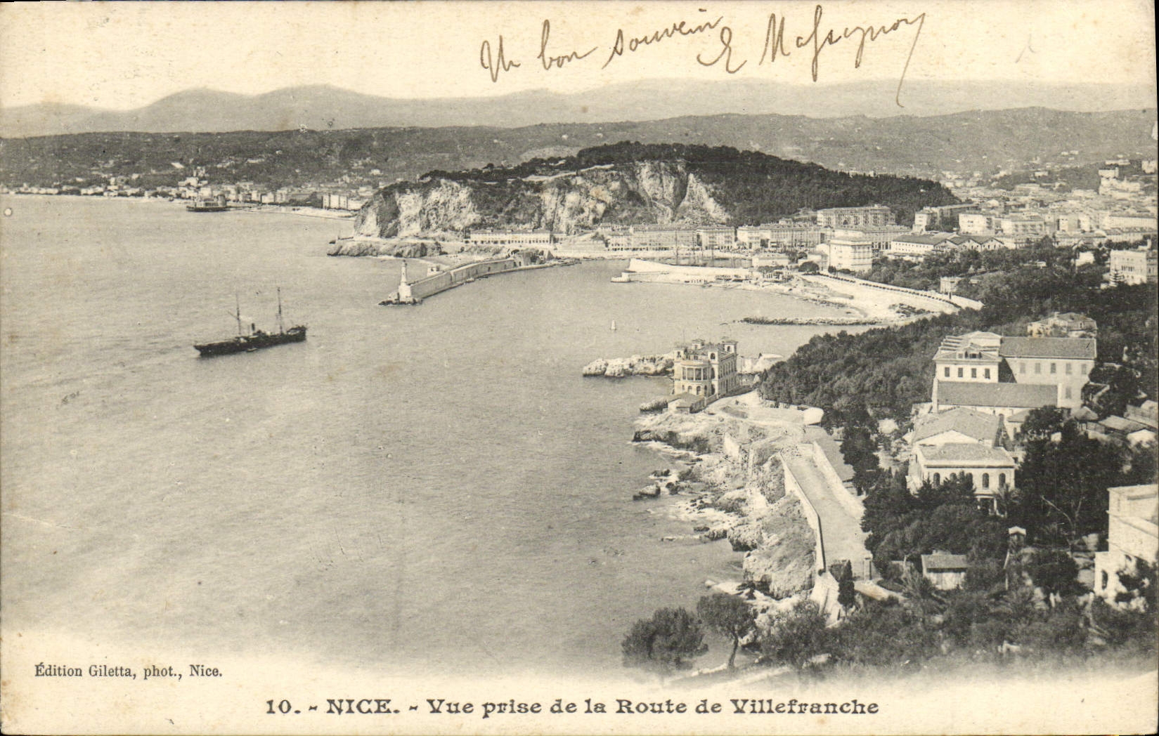 CPA Nice Vue prise de la Route de Villefranche 