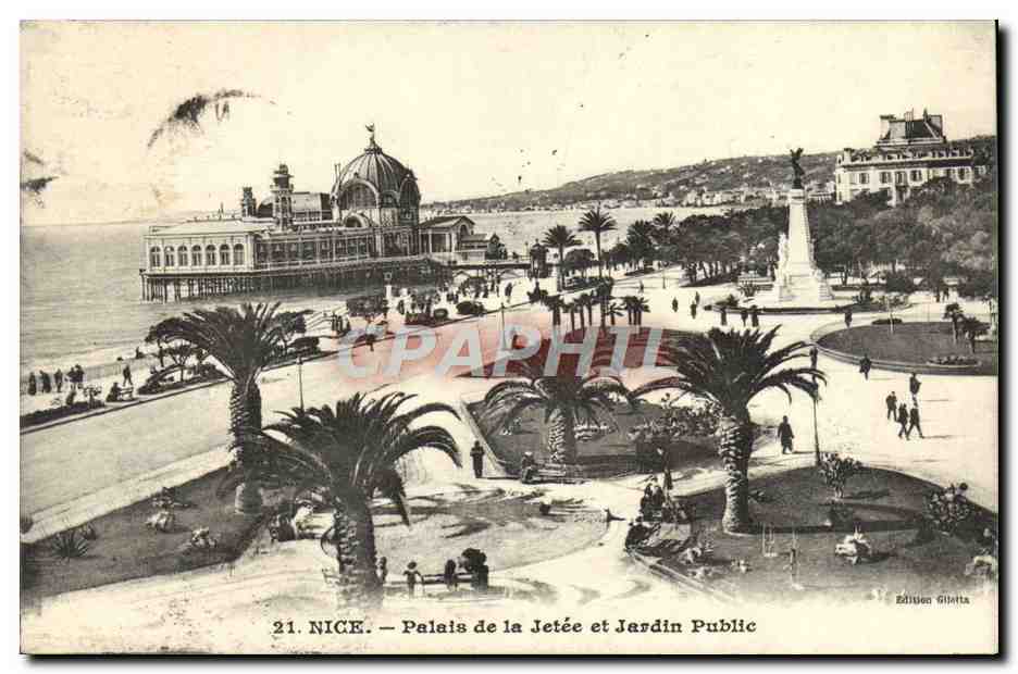 CPA Nice Palais de la Jetee et Jardin Public 