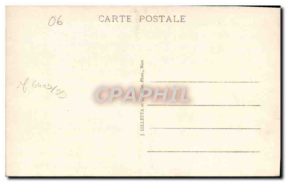 CPA Environs de Nice Village de Peillon  — Rückseite