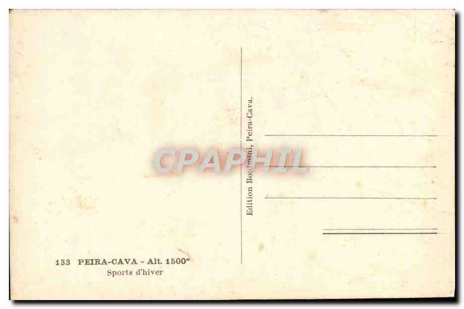 CPA Peira Cava Sports d'hiver  — Rückseite