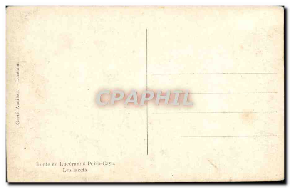 CPA Peira Cava  — Rückseite
