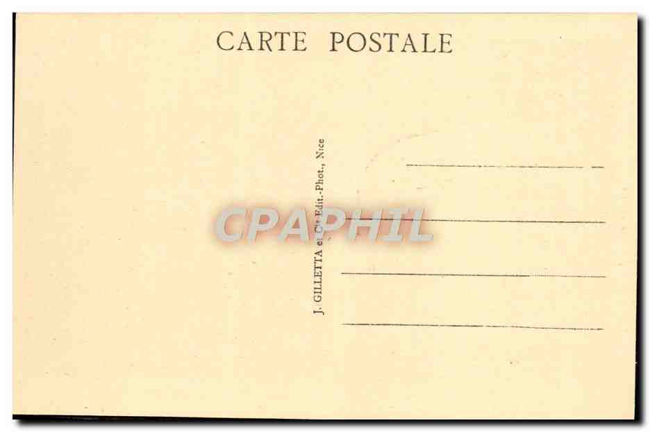 CPA Trace de l'Excursion de Nice a Peira Cava Chaine des Alpes  — Rückseite