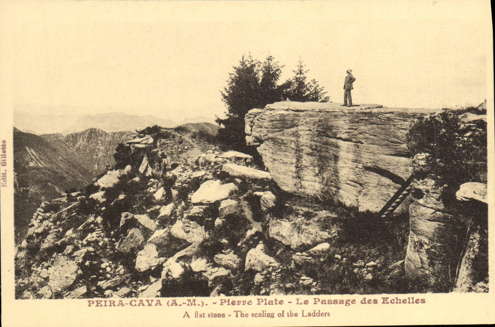 CPA Peira Cava Pierre Plate Le Passage des Echelles 