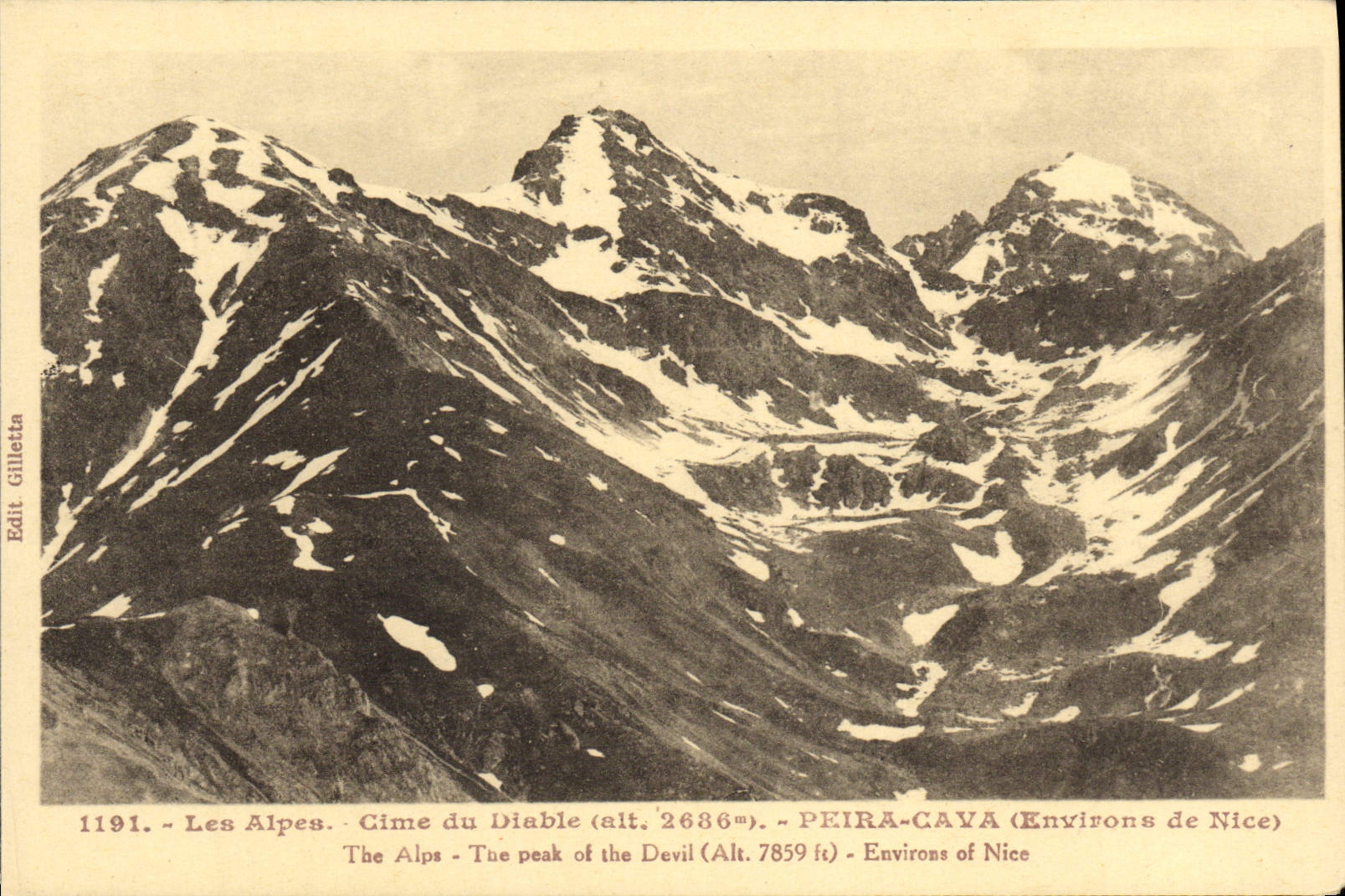 CPA Les Alpes Cime du Diable Peira Cava Environs de Nice 