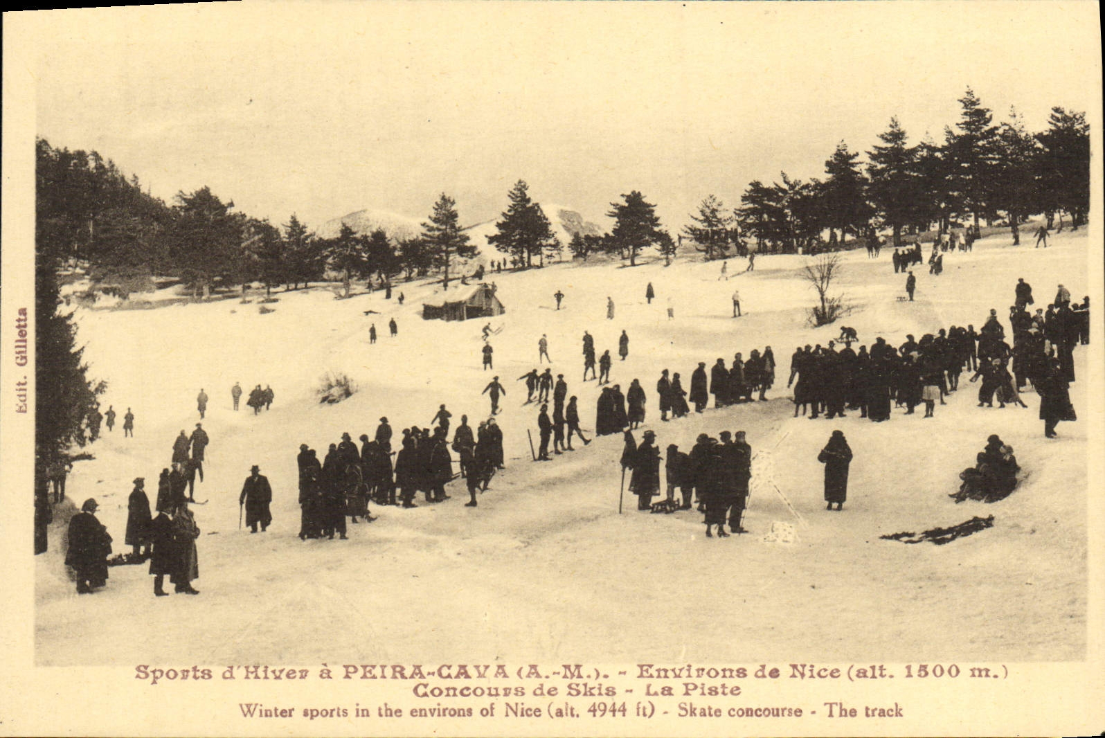 CPA Sports d'Hiver a Peira Cava Environs de Nice Concours de skis La piste 