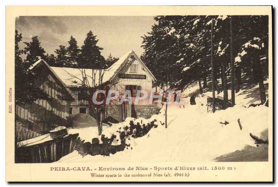 CPA Peira Cava Environs de Nice Sports d'Hiver Restaurant national