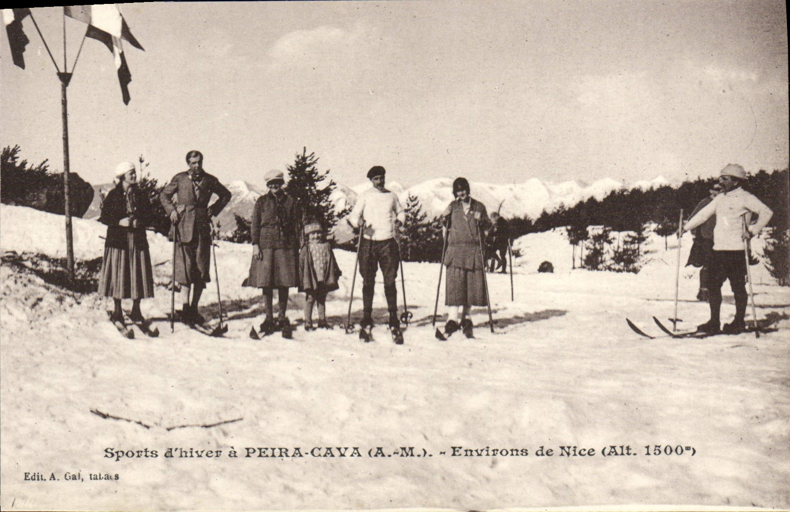 Sports d'hiver à PEIRA-CAVA (A.-M.) - Environs de Nice (Alt. 1500")