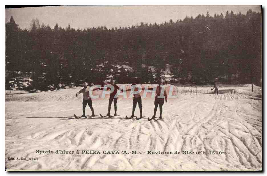 CPA Sports d'Hiver a Peira Cava Environs de Nice Skis Sports d'hiver
