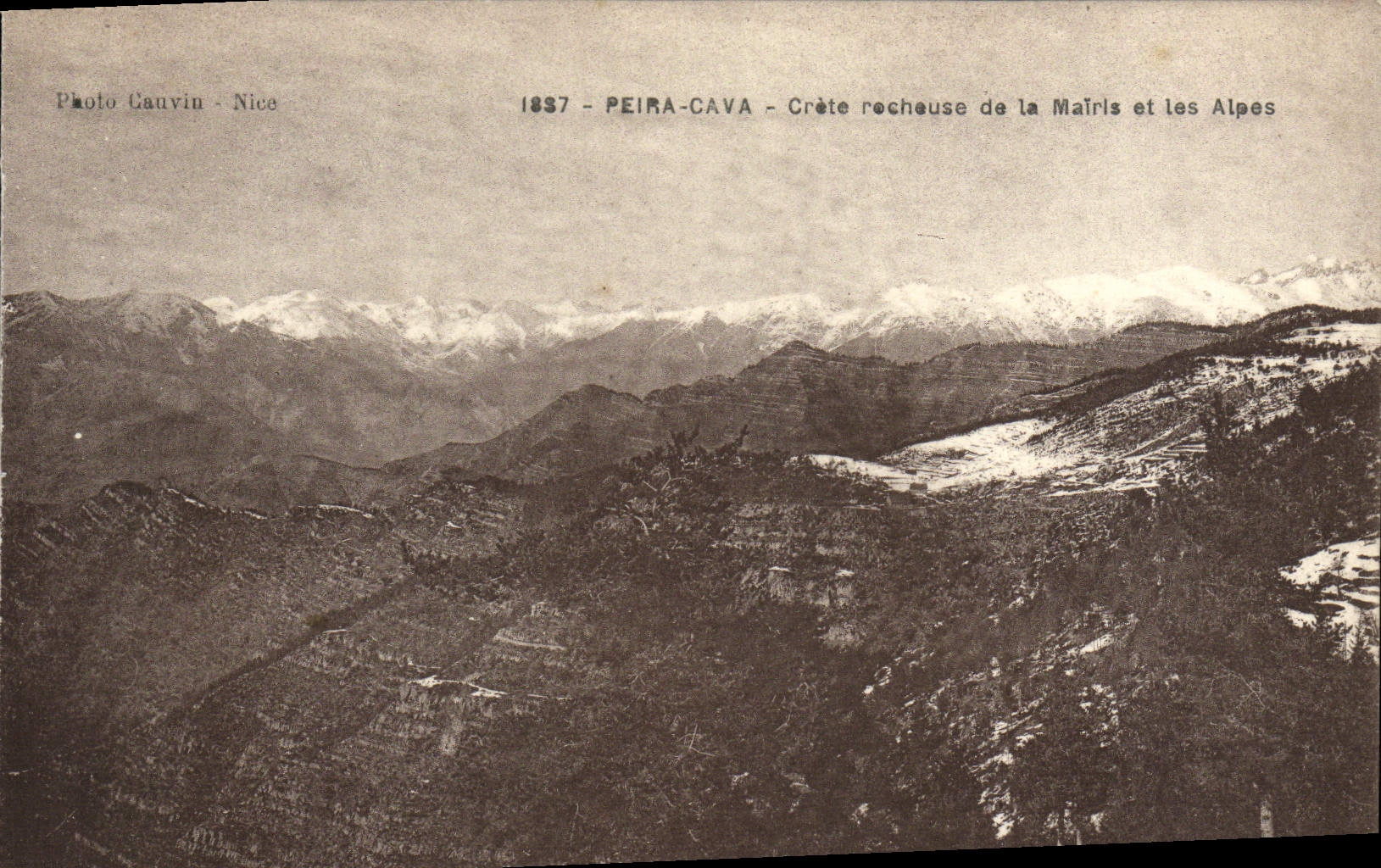 CPA Peira Cava Crete rocheuse de la Mairis et les Alpes