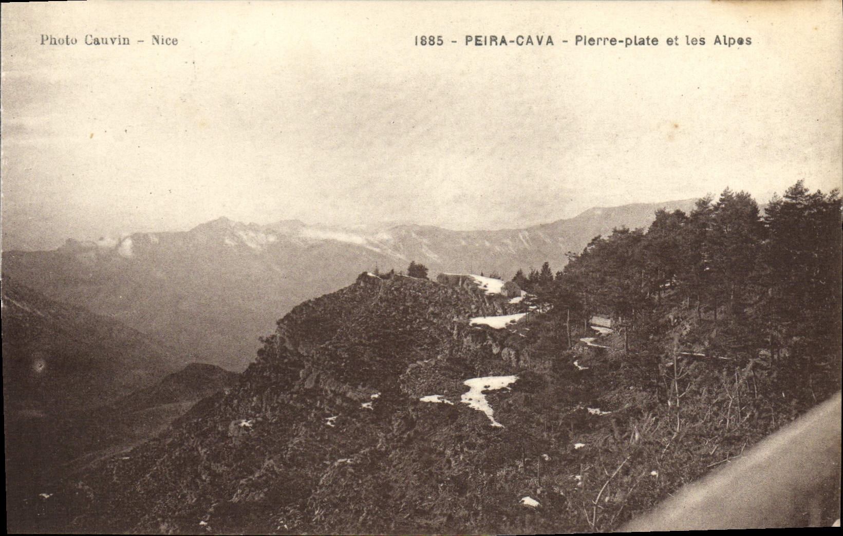 CPA Peira Cava Pierre Plate et les Alpes 