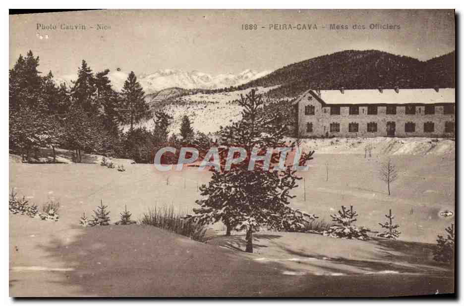 CPA Peira Cava Mess des Officiers Militaria 