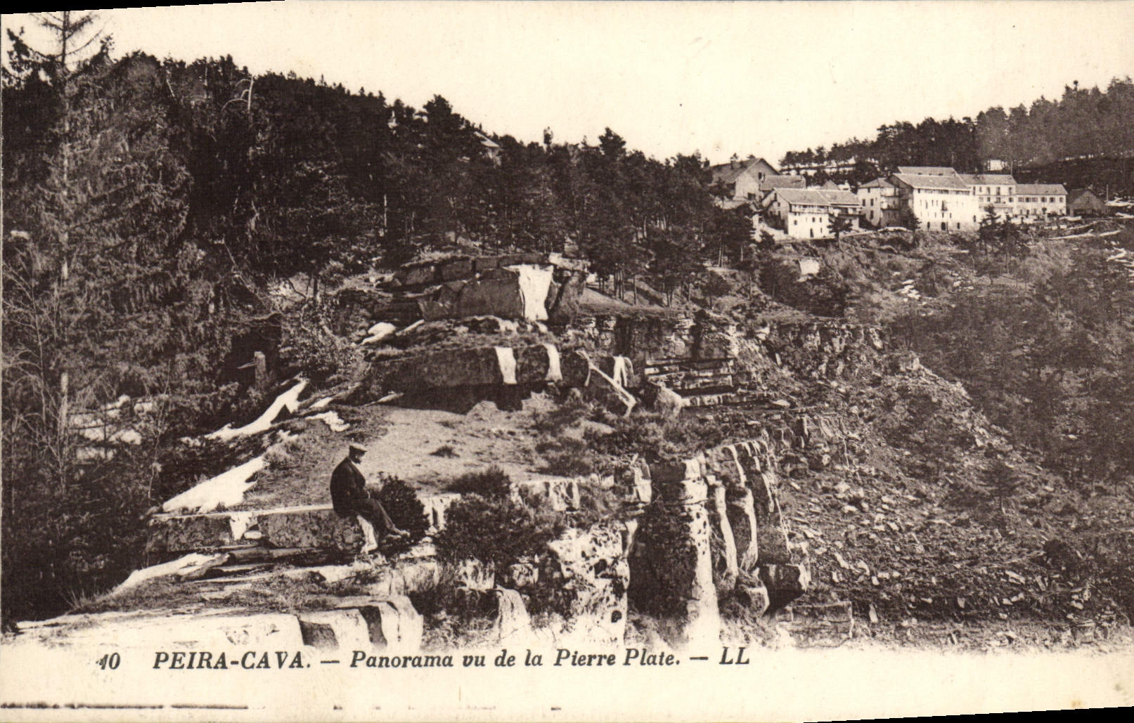 CPA Peira Cava Panorama vue de la Pierre Plate 