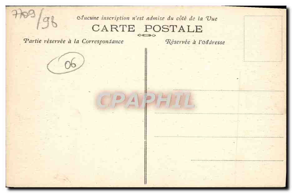 CPA Puget Theniers Place du Palais de Justice Rue du Bual — Rückseite
