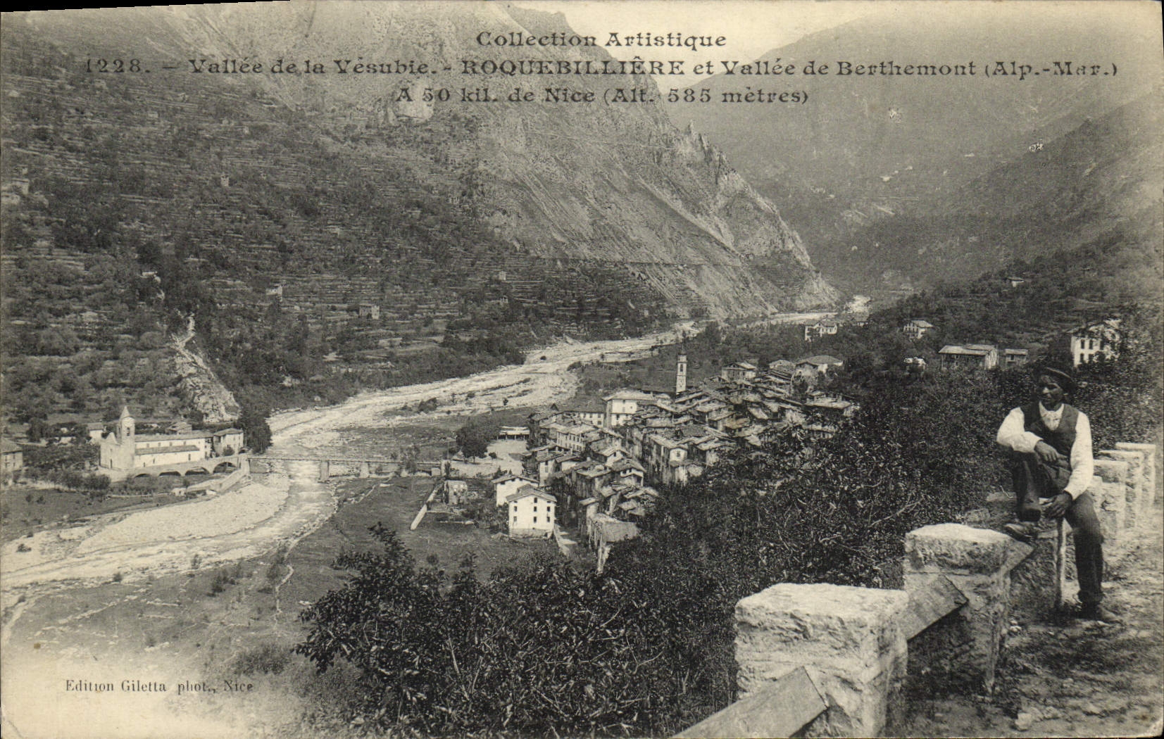 CPA Vallee de la Vesubie Roquebilliere Valle de Berthemont 