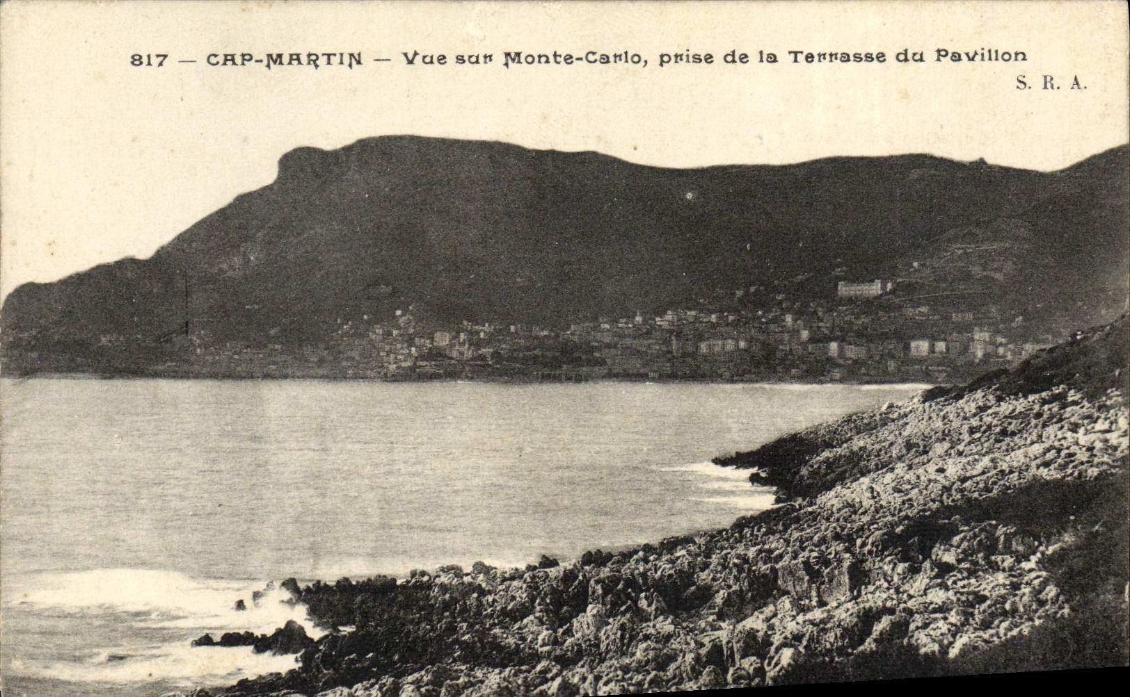 CPA Cap Martin Vue Monte Carlo Prise de la Terrasse du Pavillon