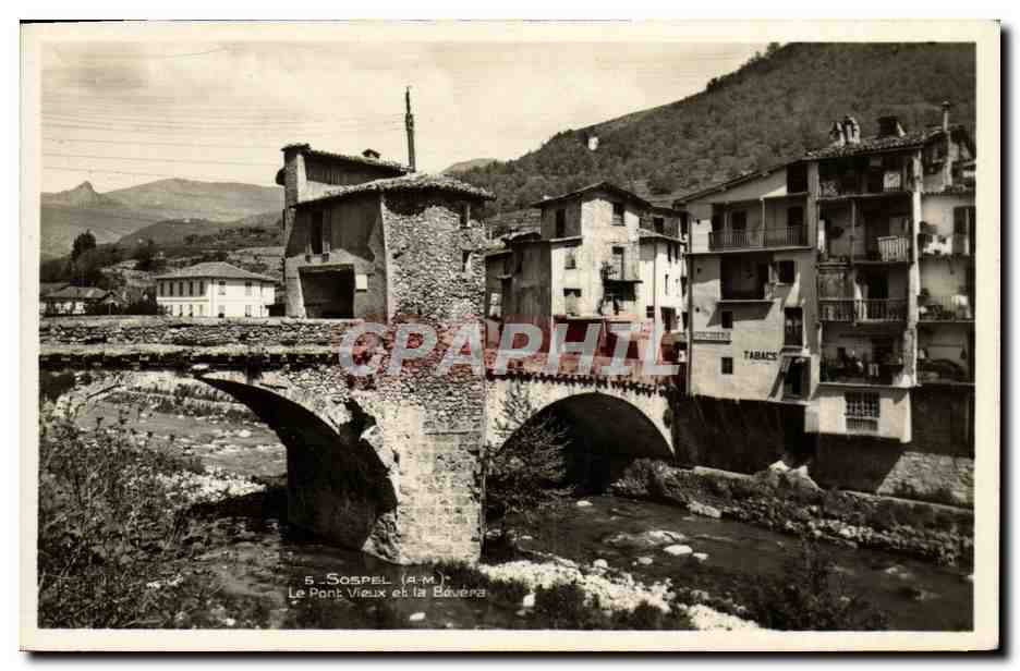 CPA Sospel Le pont vieux et la Bevera