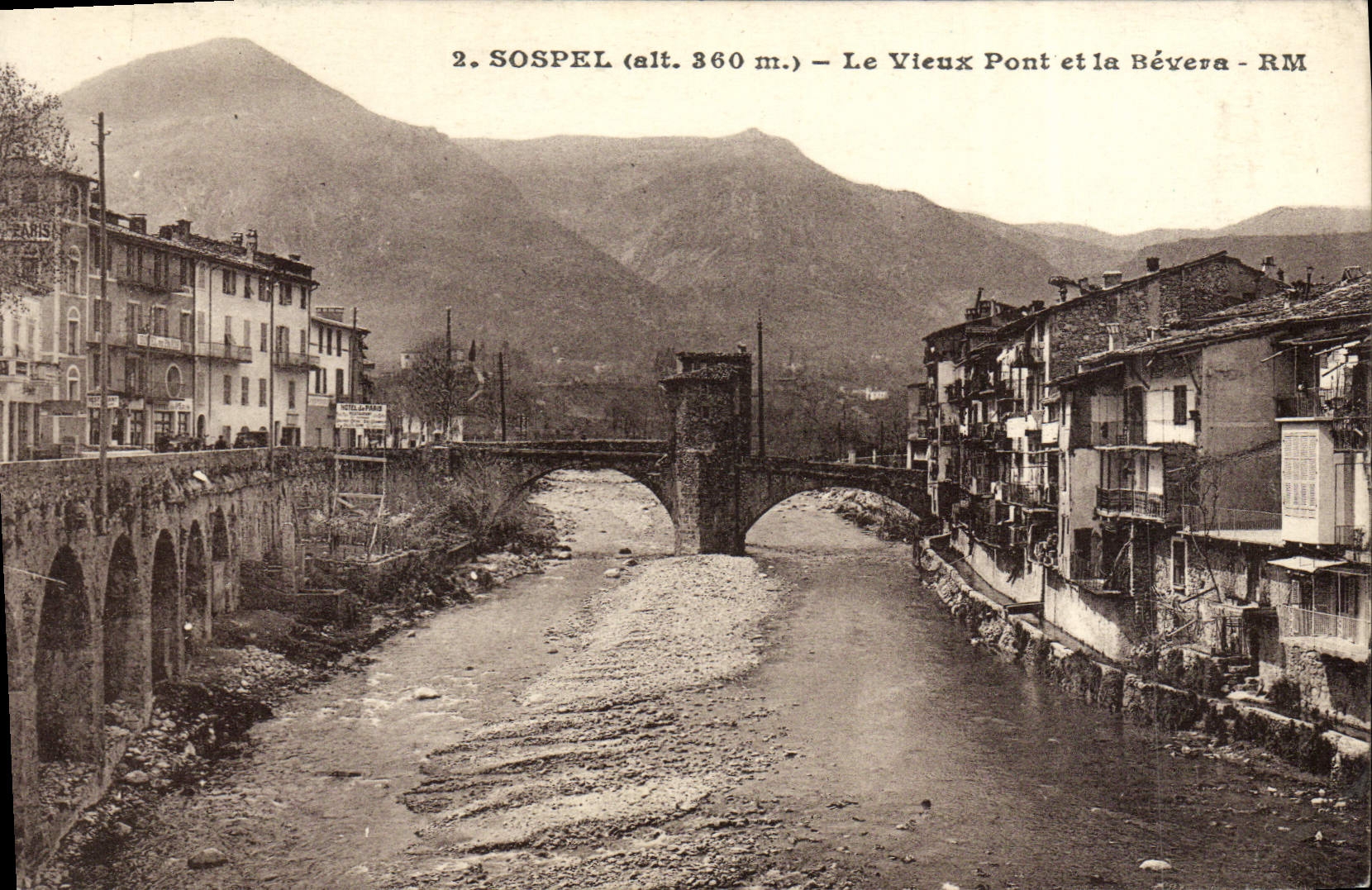 CPA Sospel Le vieux pont et la Bevera