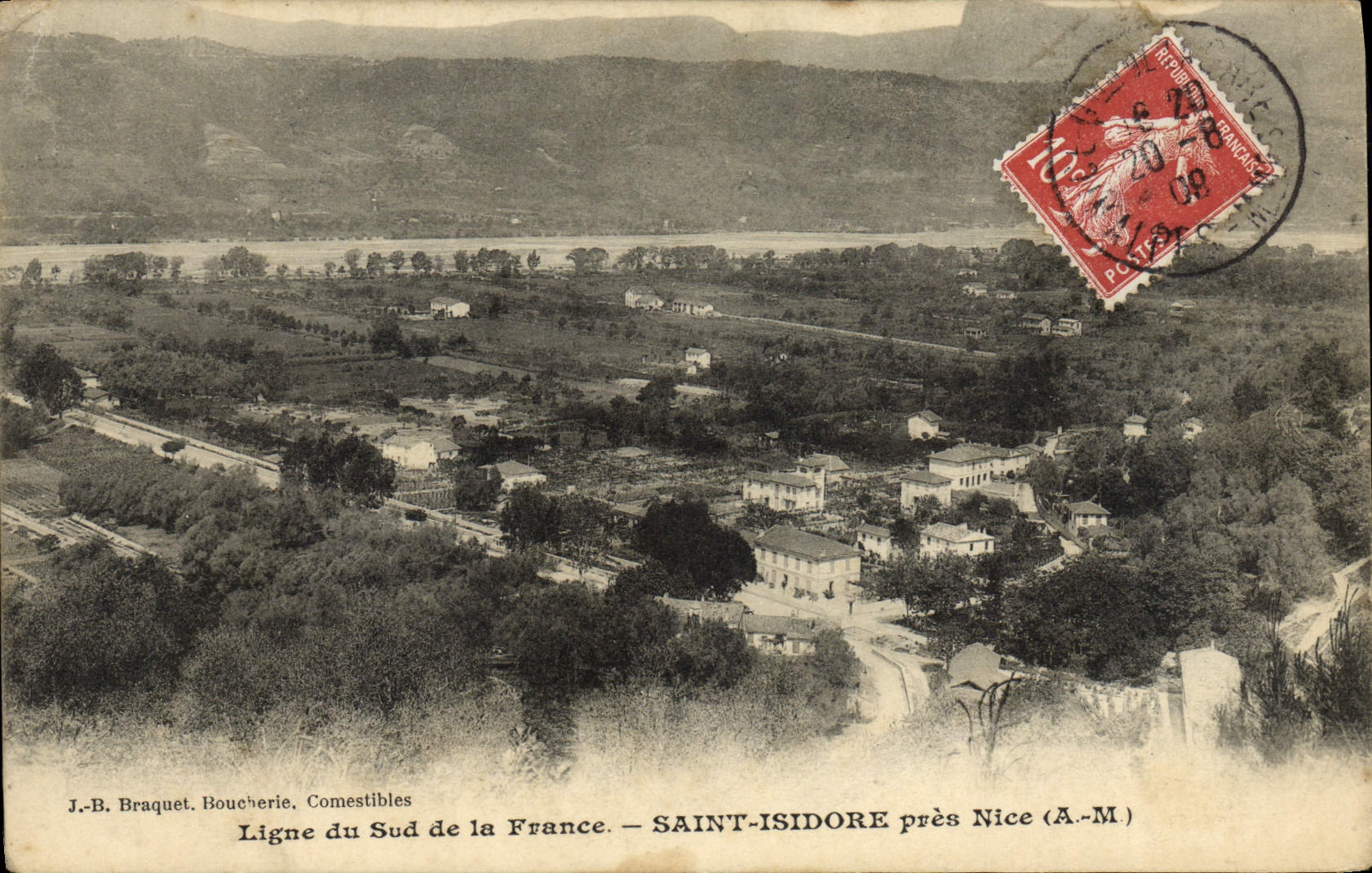 CPA Saint Isidore Pres Nice Ligne Du Sud la France
