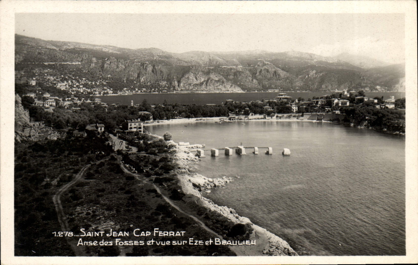CPA Saint Jean Cap Ferrat Cote D'Azur anse des fosses et vue sur Eze et Beaulieu