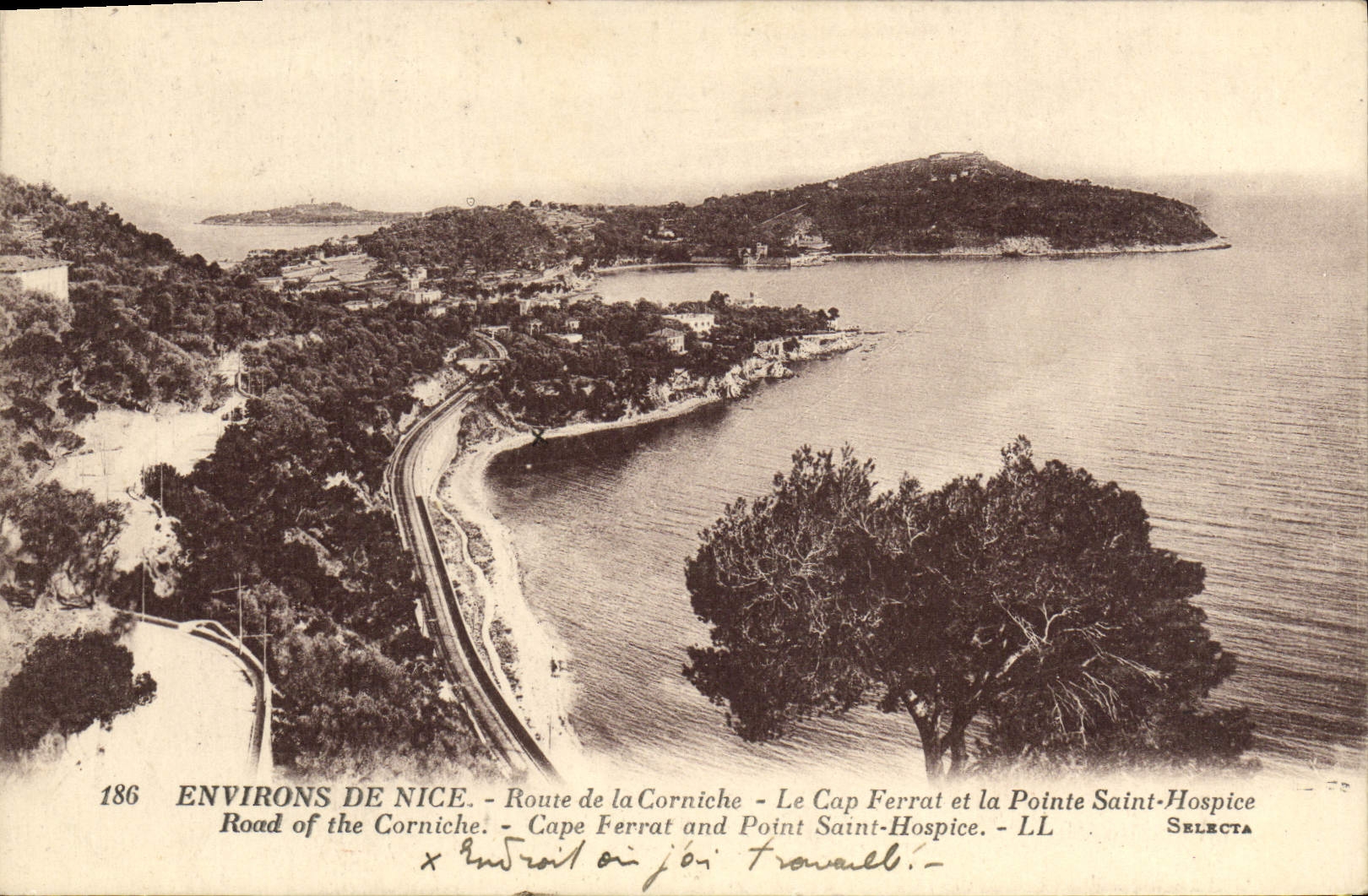 CPA St Jean Cap Ferrat Route de la Corniche Le Saint Hospice