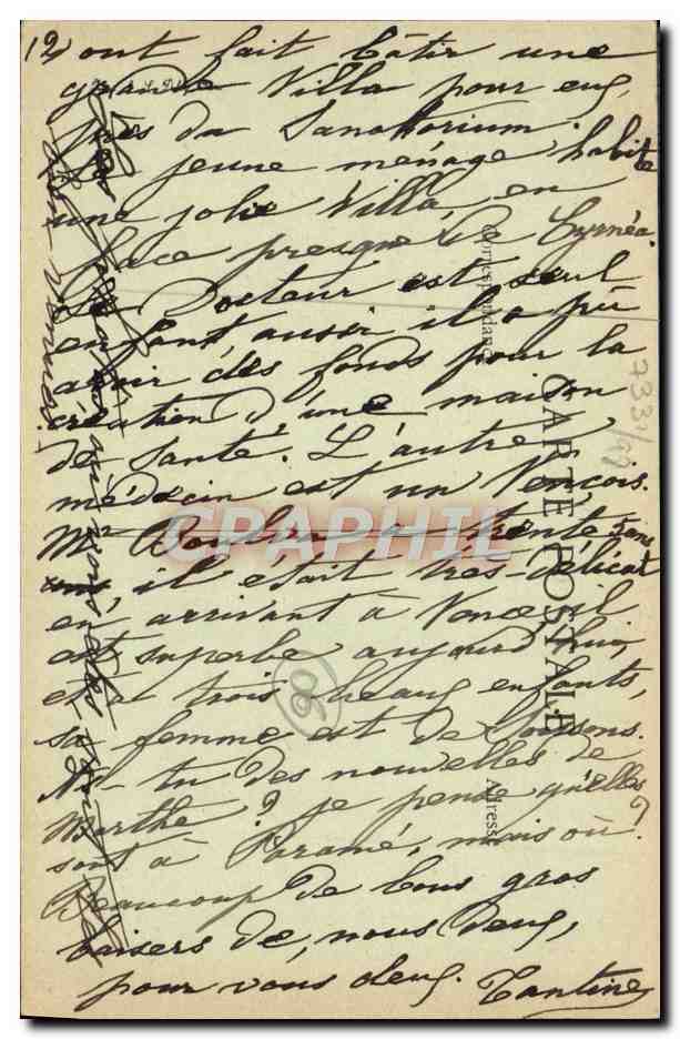 CPA Saint Jeannet Ravin de la Cagne  — Rückseite