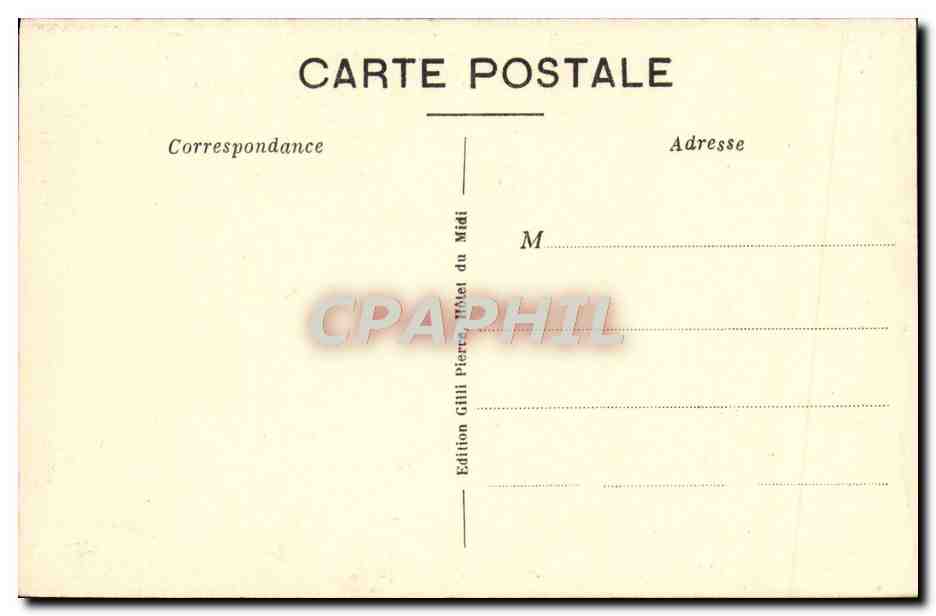 CPA Prise d'eau Canal de la Vesubie — Rückseite