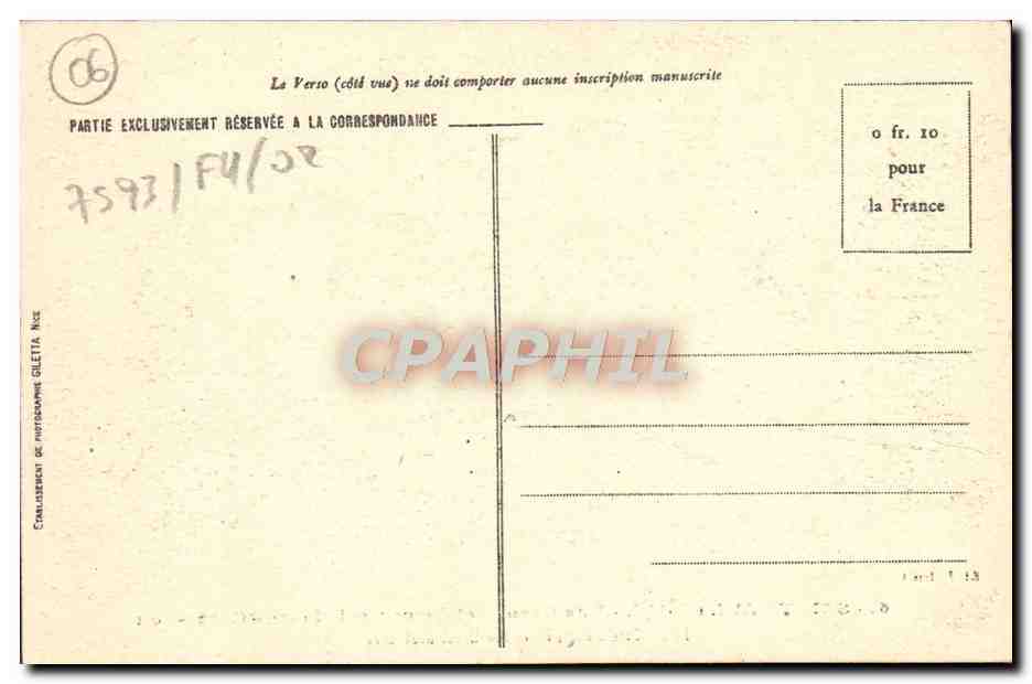 CPA Saint Paul Rue Grande et Amorces de la Rue Casse Cou — Rückseite