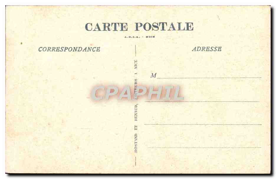 CPA La Turbie Vue sur la Tour d'Auguste et le Mont Agel — Rückseite