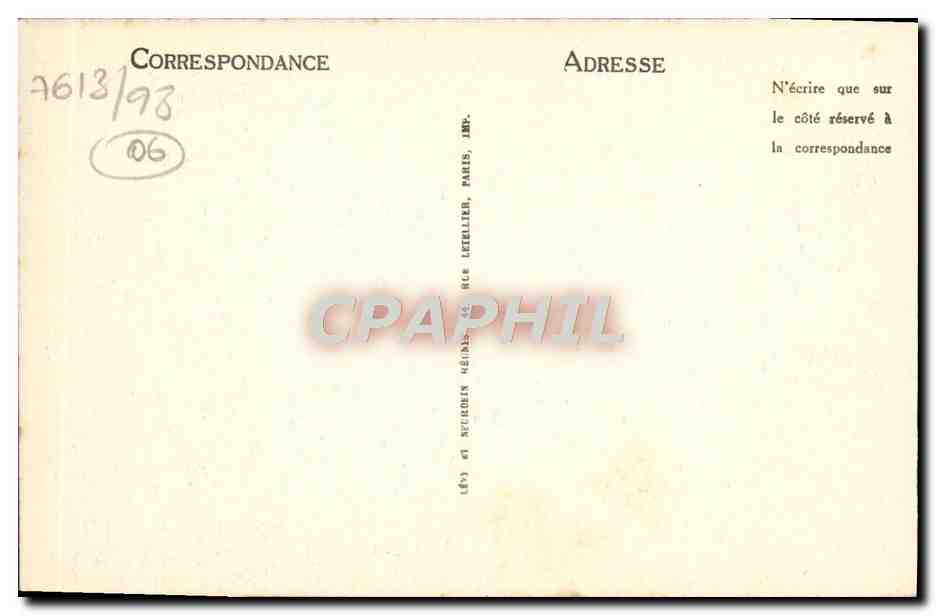 CPA La Turbie La Tour d'Auguste  — Verso
