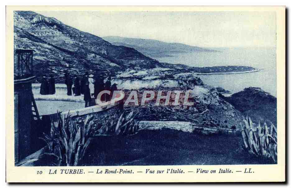 CPA La Turbie Le Rond Point Vue Sur L'Italie
