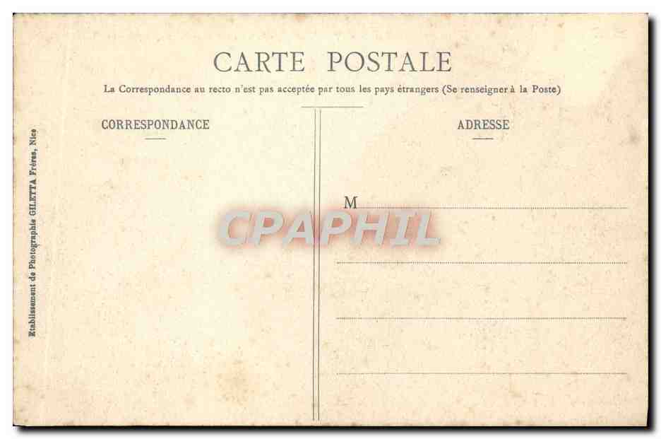 CPA La Turbie Tour d'Auguste Ruines Romaines — Rückseite