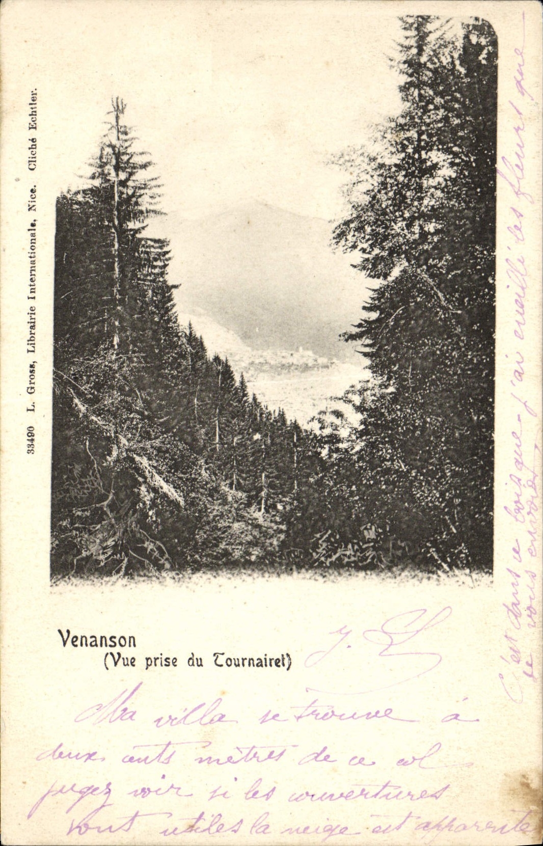 CPA Venanson Vue prise du Tournairet