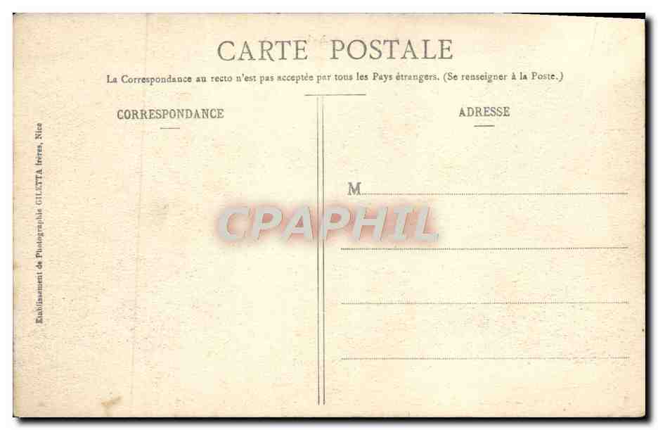 CPA Tourettes de Vence Ligne Du Sud De la France — Rückseite