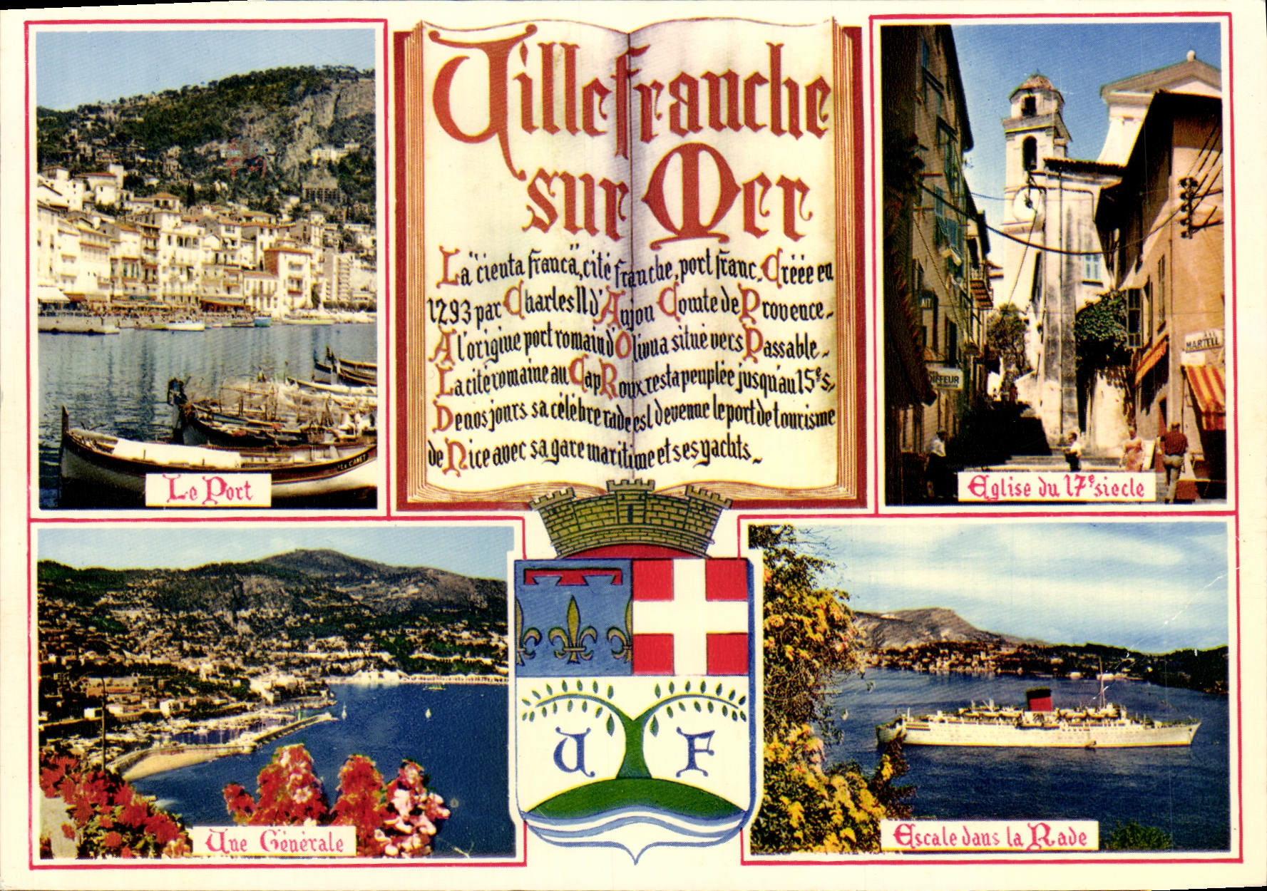 Villefranche-sur-Mer — panoramische und historische Ansicht — Éditions Label — A 121