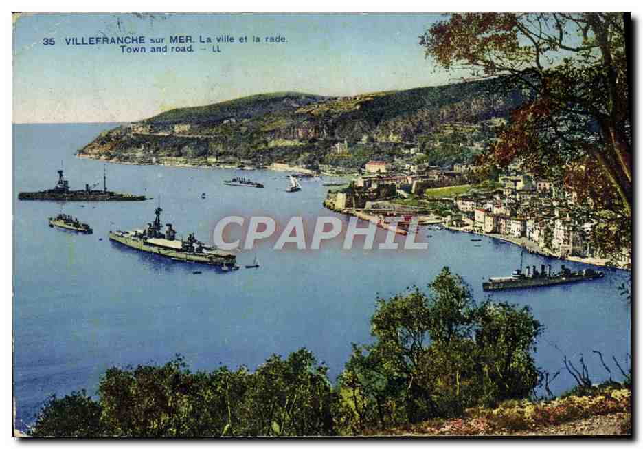 Villefranche sur Mer — La ville et la rade — LL n°35