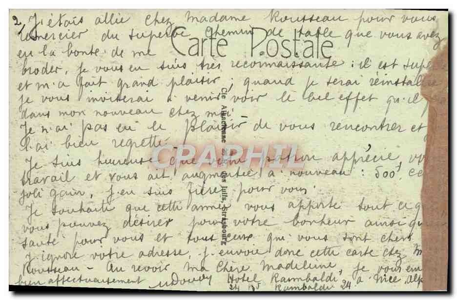 Villefranche - La vieille ville et le Cap de la Rascasse — CAP. — Verso
