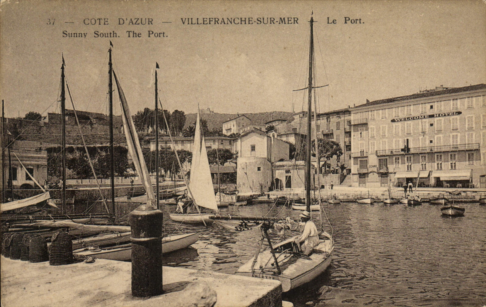 CPA Villefranche Sur Mer Le port Bateaux