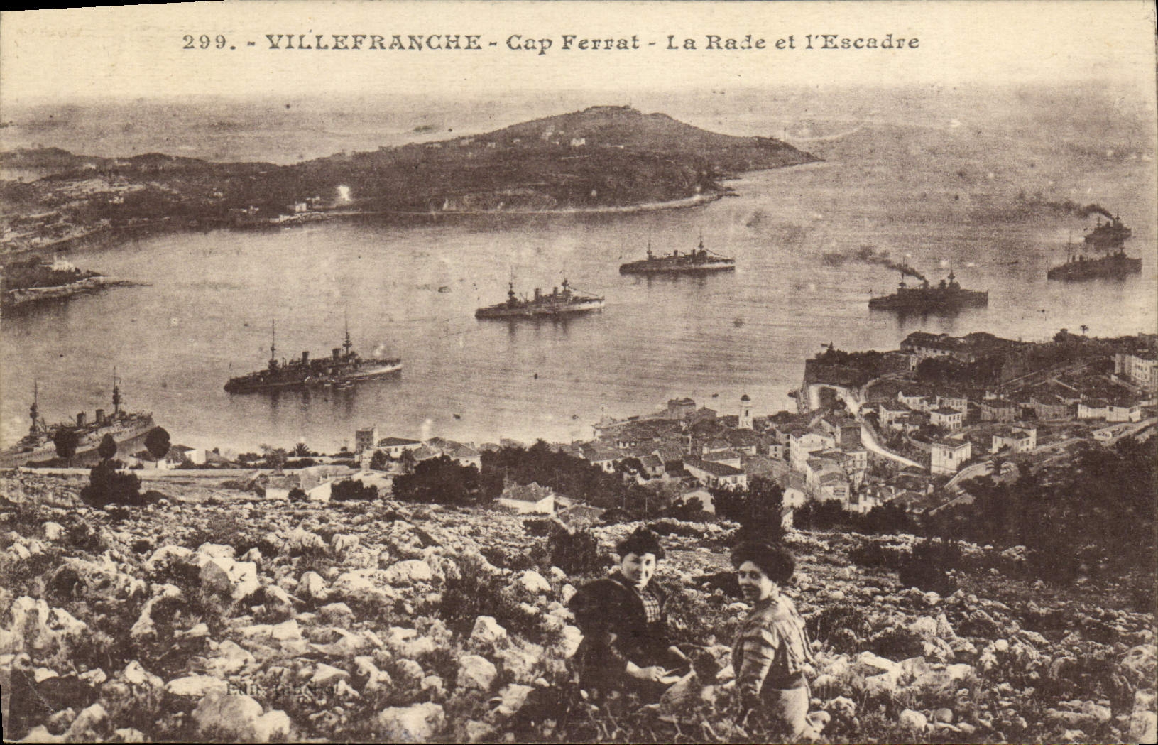 CPA Villefranche Cap Ferrat La Rade et L'Escadre Bateaux