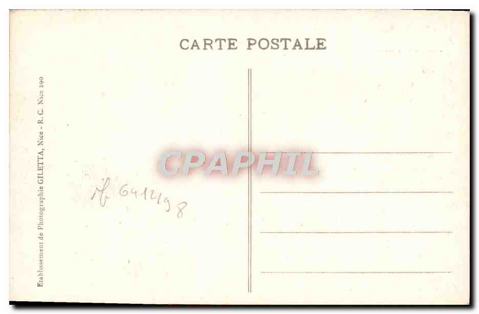 CPA Villefranche La Rade et L'Escadre Bateaux — Rückseite