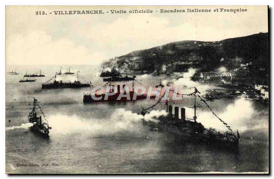 Villefranche - Visita oficial - Escuadras italiana y francesa — Einton Gileta, fot. Nice, n°313