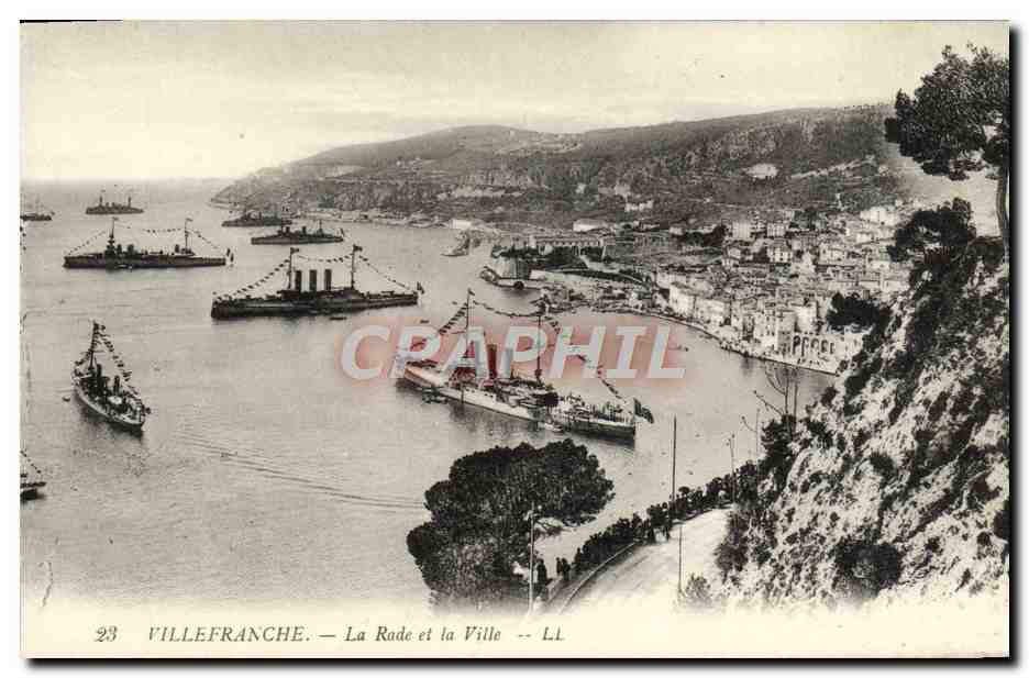 CPA Villefranche La Rade et la Ville Bateaux
