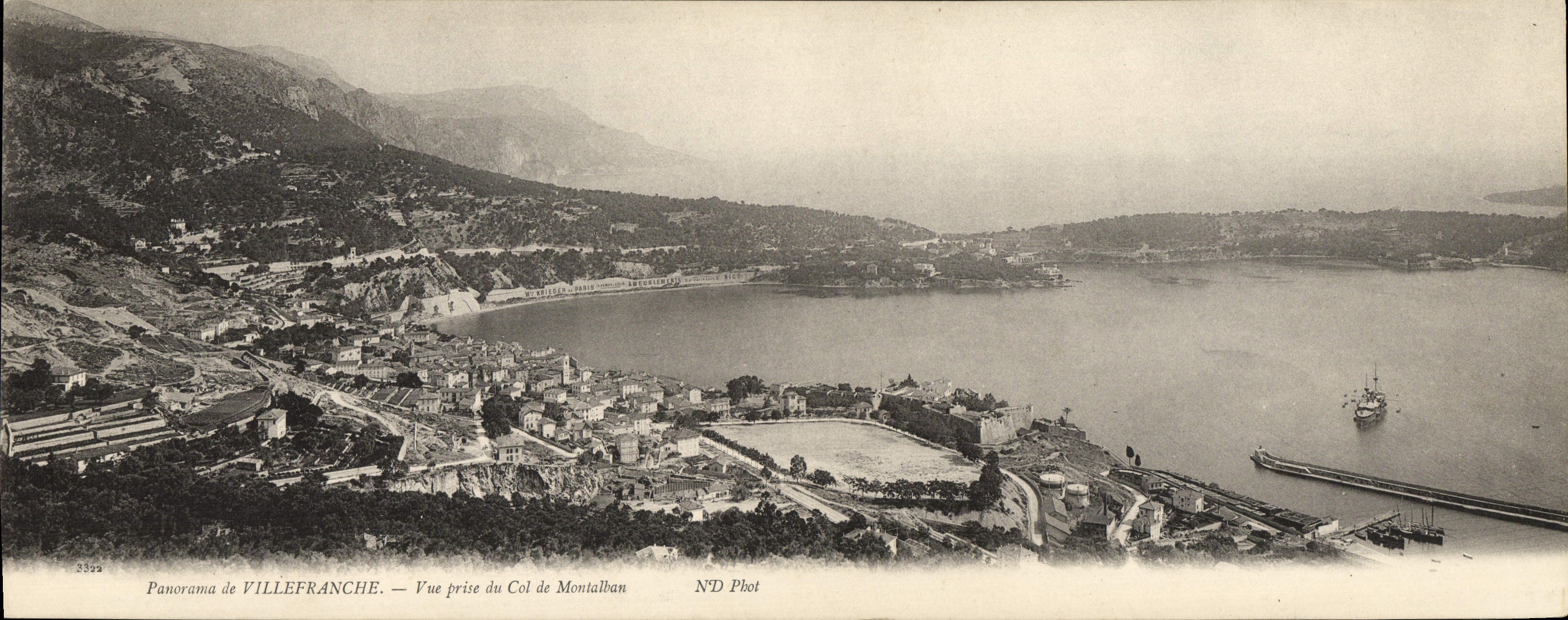 Villefranche — Vista tomada desde el Col de Montalban — ND Phot