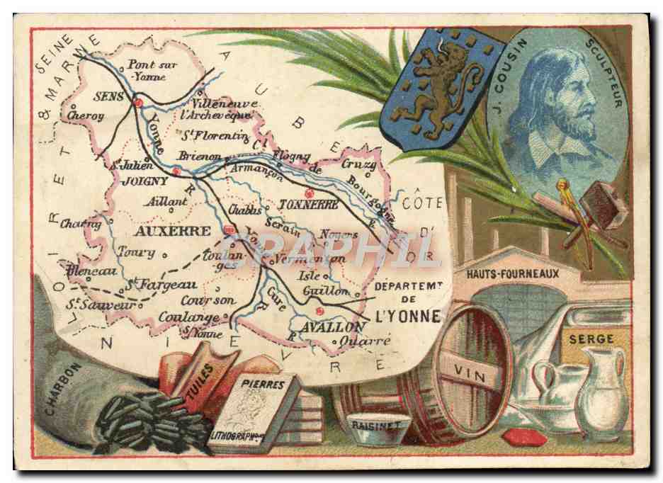 Chromo Yonne Auxerre Avallon Lion Cousin 