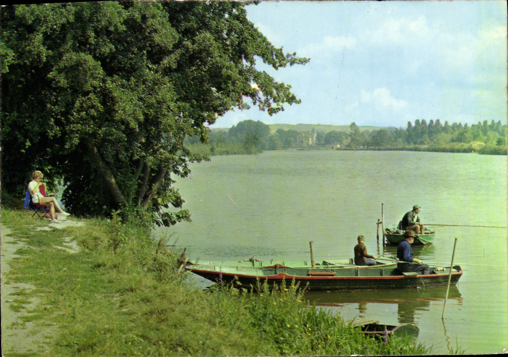 CPM Les Bords De L'Yonne Pecheurs Peche - Recto